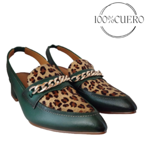 Slaps 1405 color: verde frontal animal print